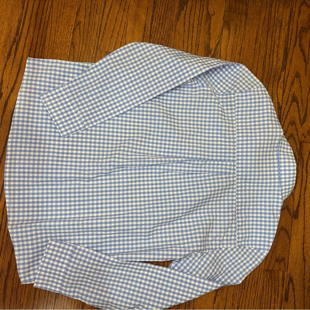 Andy & Evan Boys Shirt Collared Button Down Blue Check Size 12 - Picture 6 of 6